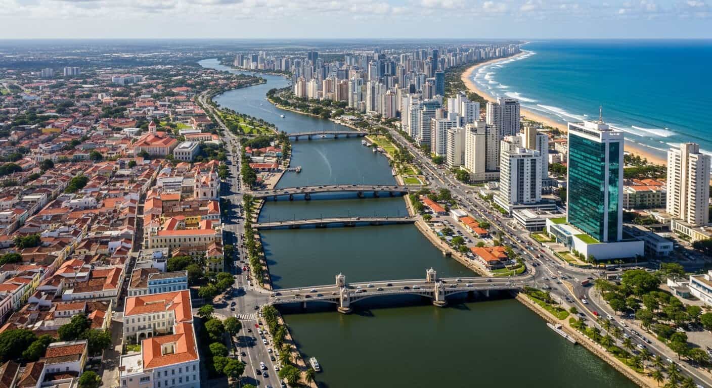 Recife, PE — ilustração do DDD 81 no estado de Pernambuco