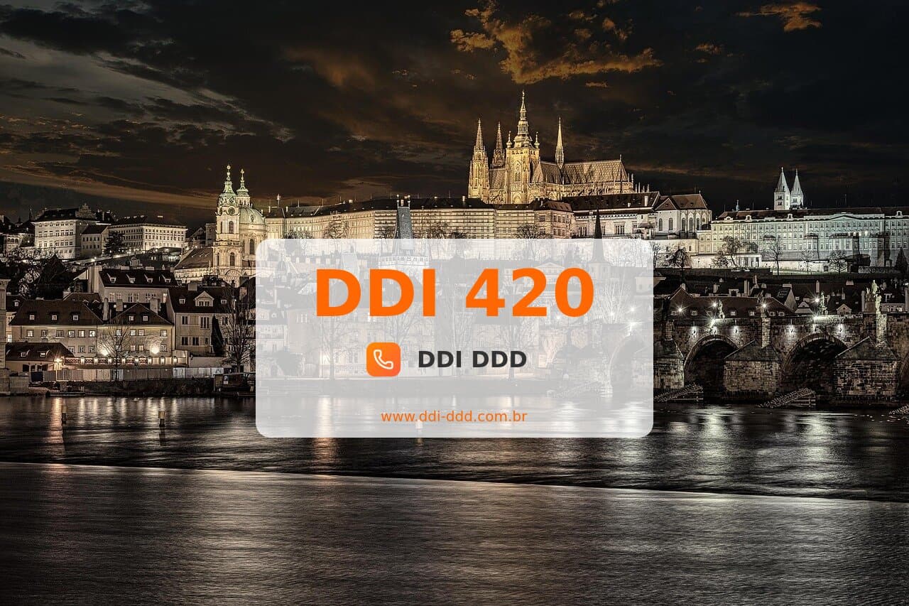 Imagem com DDI 420 - República Tcheca