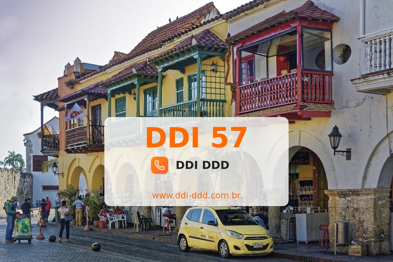 DDI 57 Imagem com DDI 57 - Colômbia