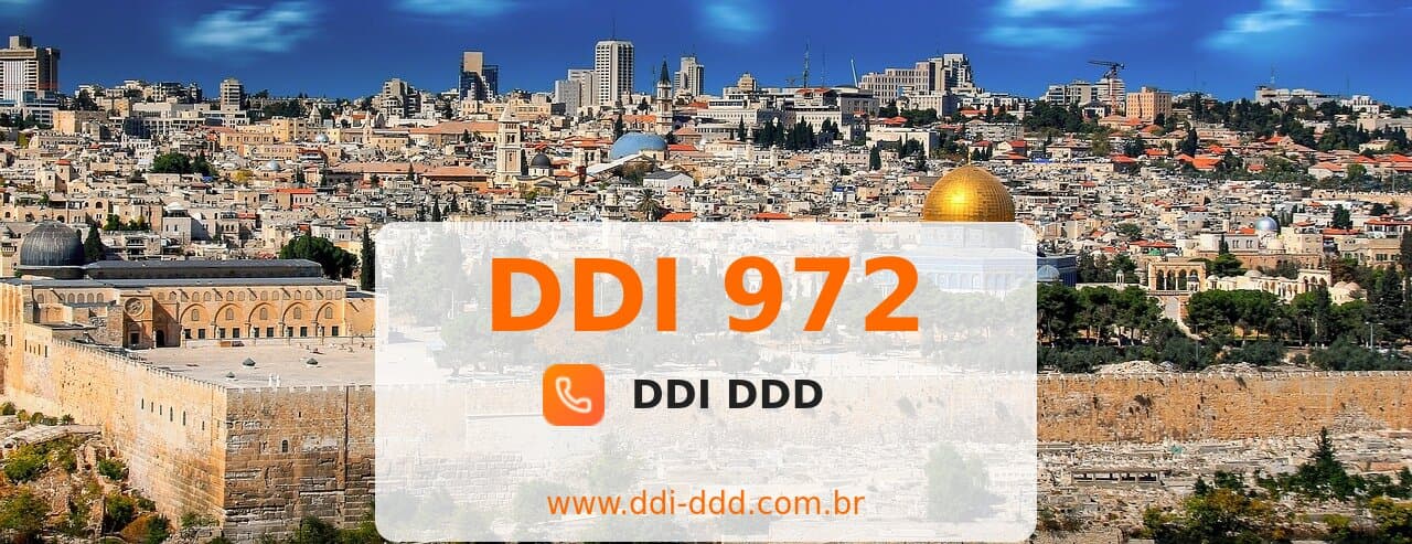 DDI 972 Imagem com DDI 972 - Israel