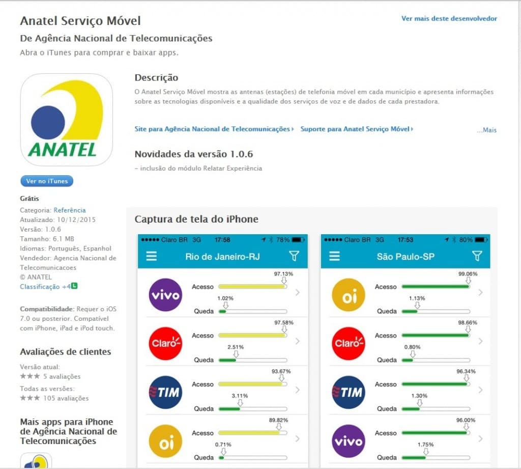 Anatel App : Usuários podem monitorar qualidade da telefonia móvel