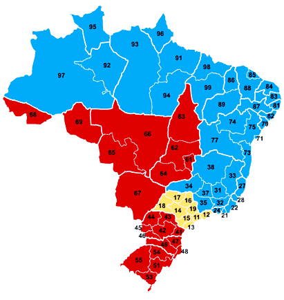 Governo anuncia menos codigos DDD de areas