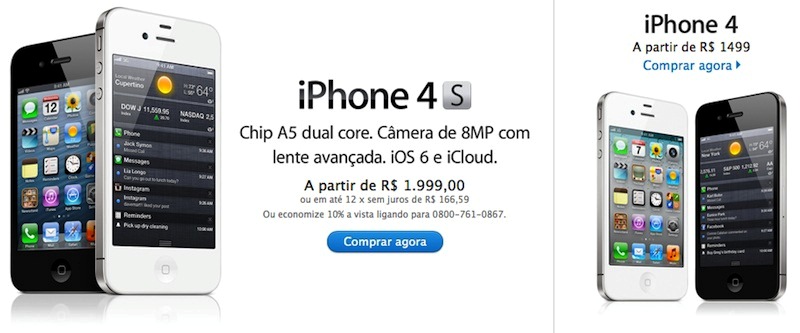 previo preço do iphone 4s brasil