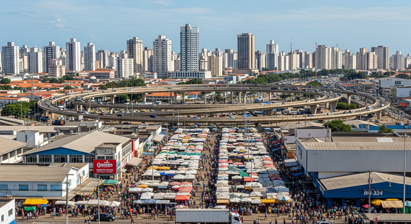DDD 75 — Feira de Santana, estado de Bahia (BA) Feira de Santana, BA — ilustração do DDD 75 no estado de Bahia
