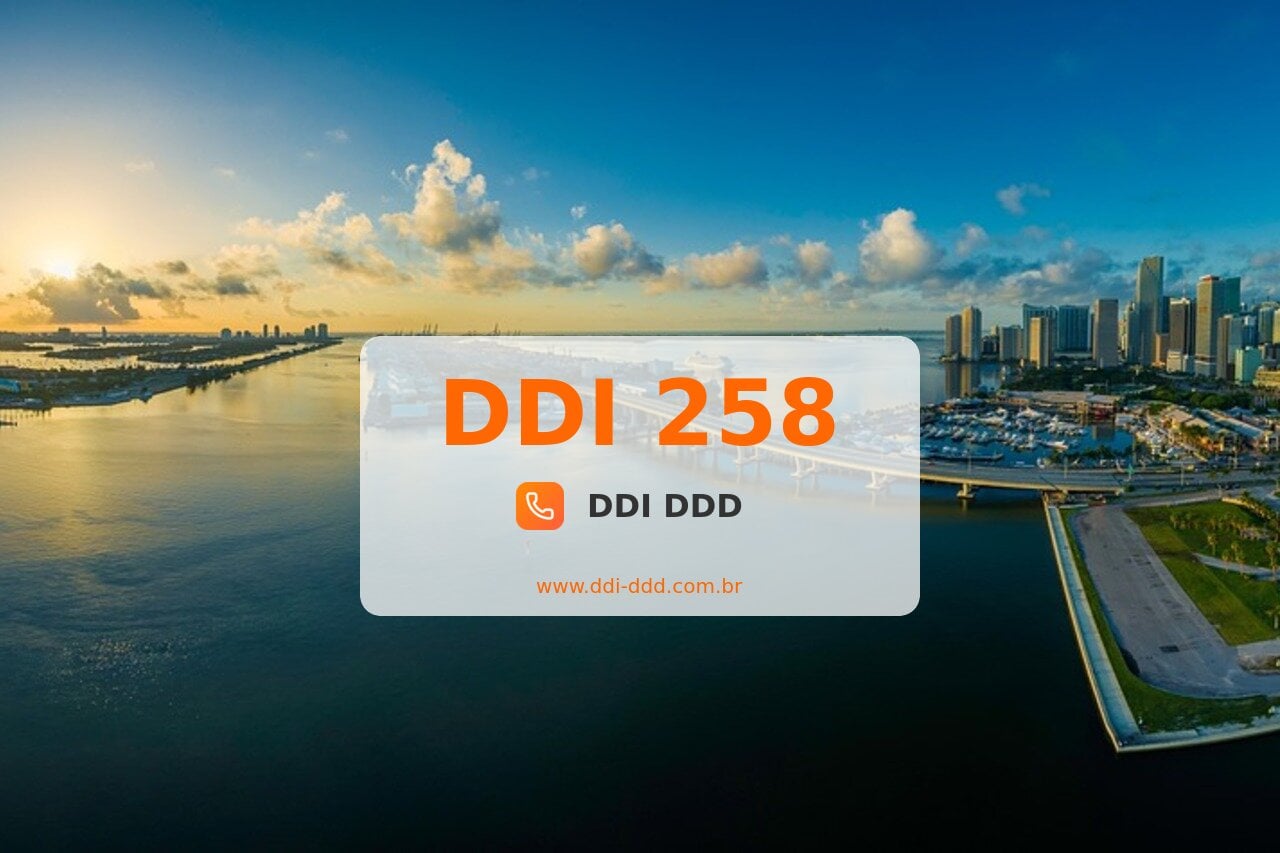 DDI 258 Imagem com DDI 258 - Moçambique