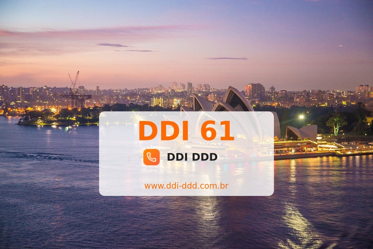 DDI 61 Imagem com DDI 61 - Austrália