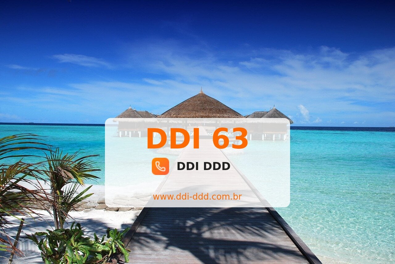 DDI 63 Imagem com DDI 63 - Filipinas