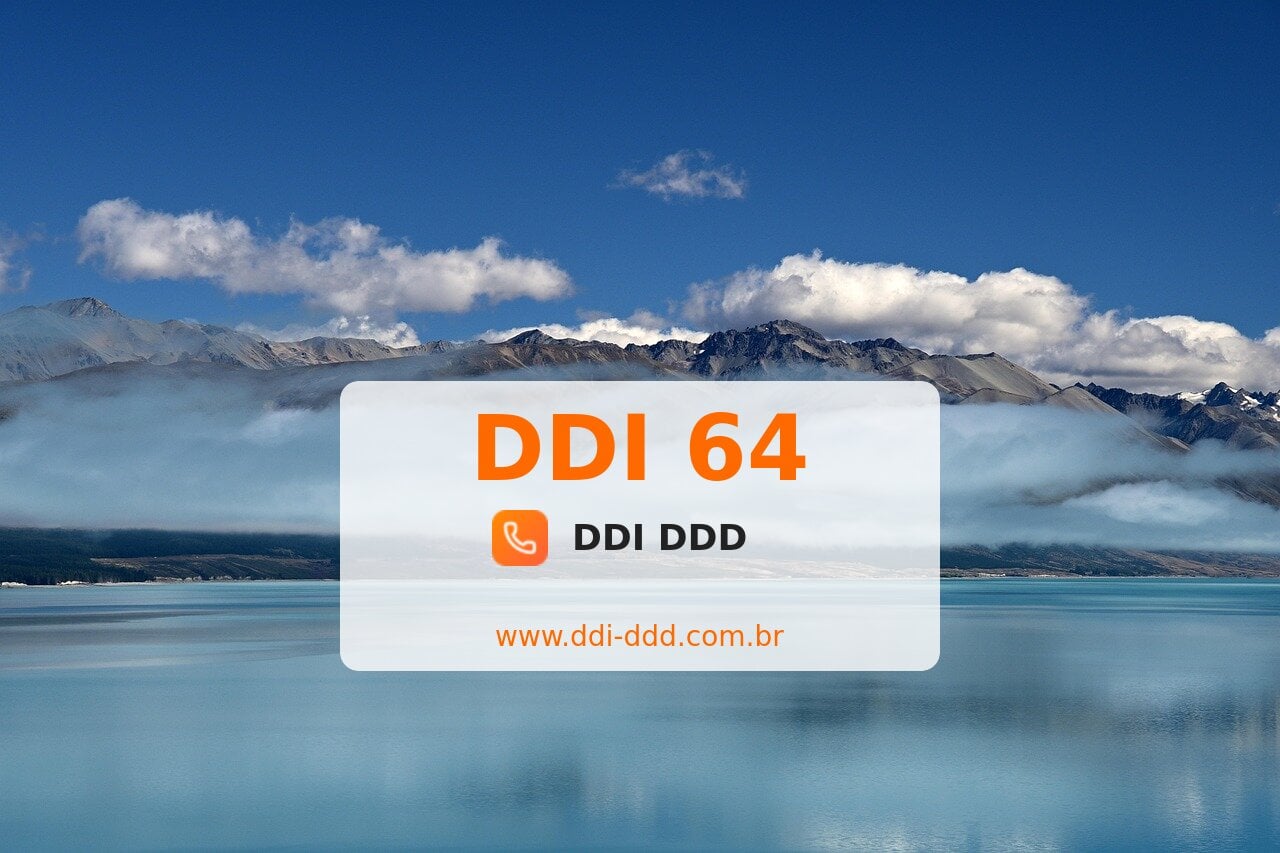 DDI 64 Imagem com DDI 64 - Nova Zelândia