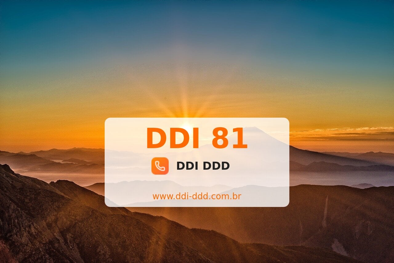 DDI 81 Imagem com DDI 81 - Japão