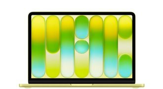 MacBook Neo aberto mostrando a tela Liquid Retina de 13 polegadas